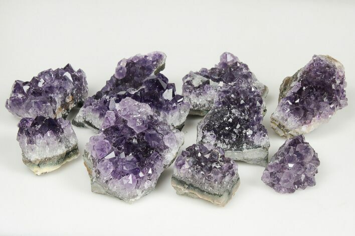 1-2" Dark Purple Amethyst Crystal Clusters - Uruguay - Photo 1